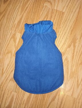 Vibrant Life Dog Vest. Fleece Outer. Sherpa Lined. Blue. Size S